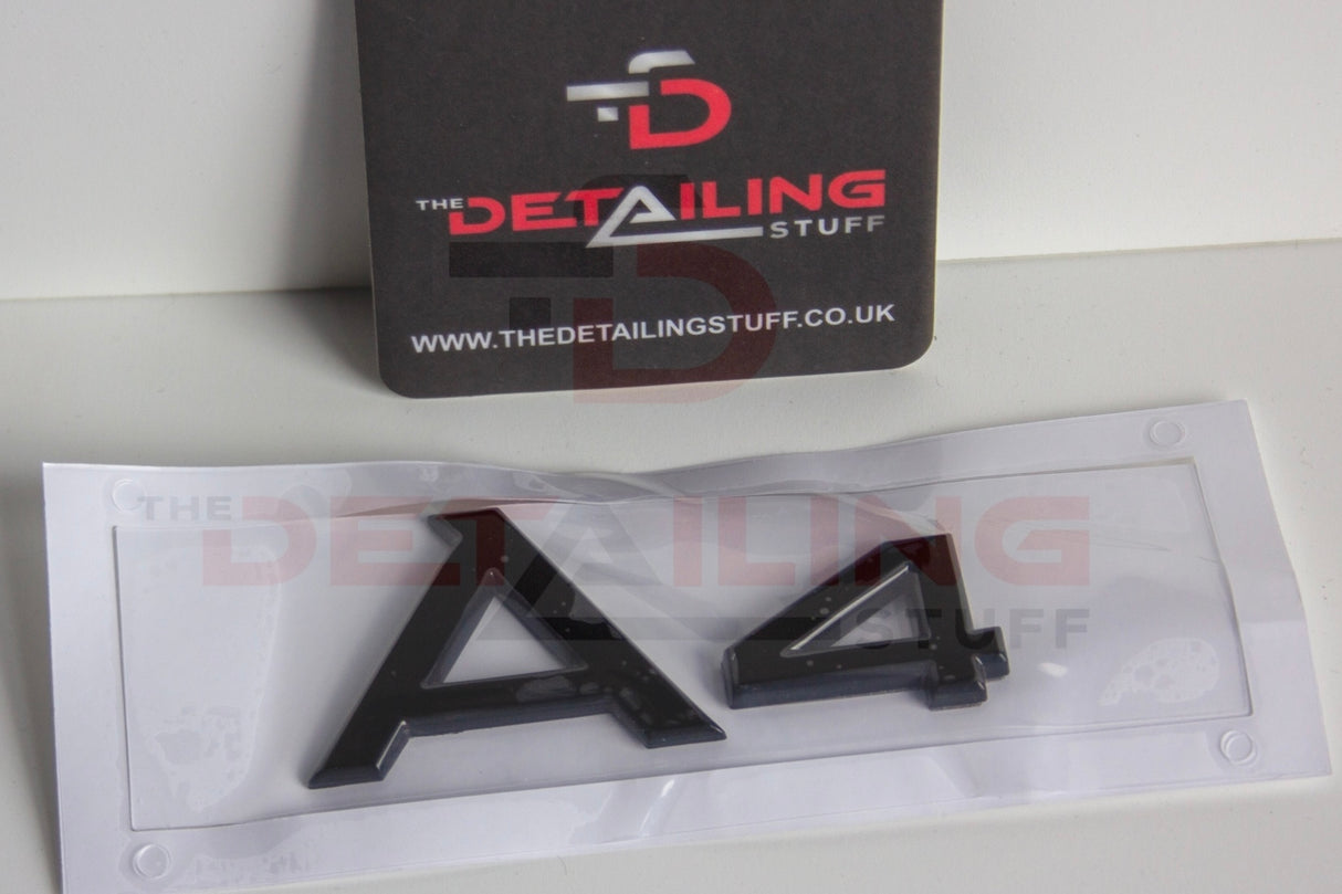 Audi rear badges - Gloss Black, A4 image