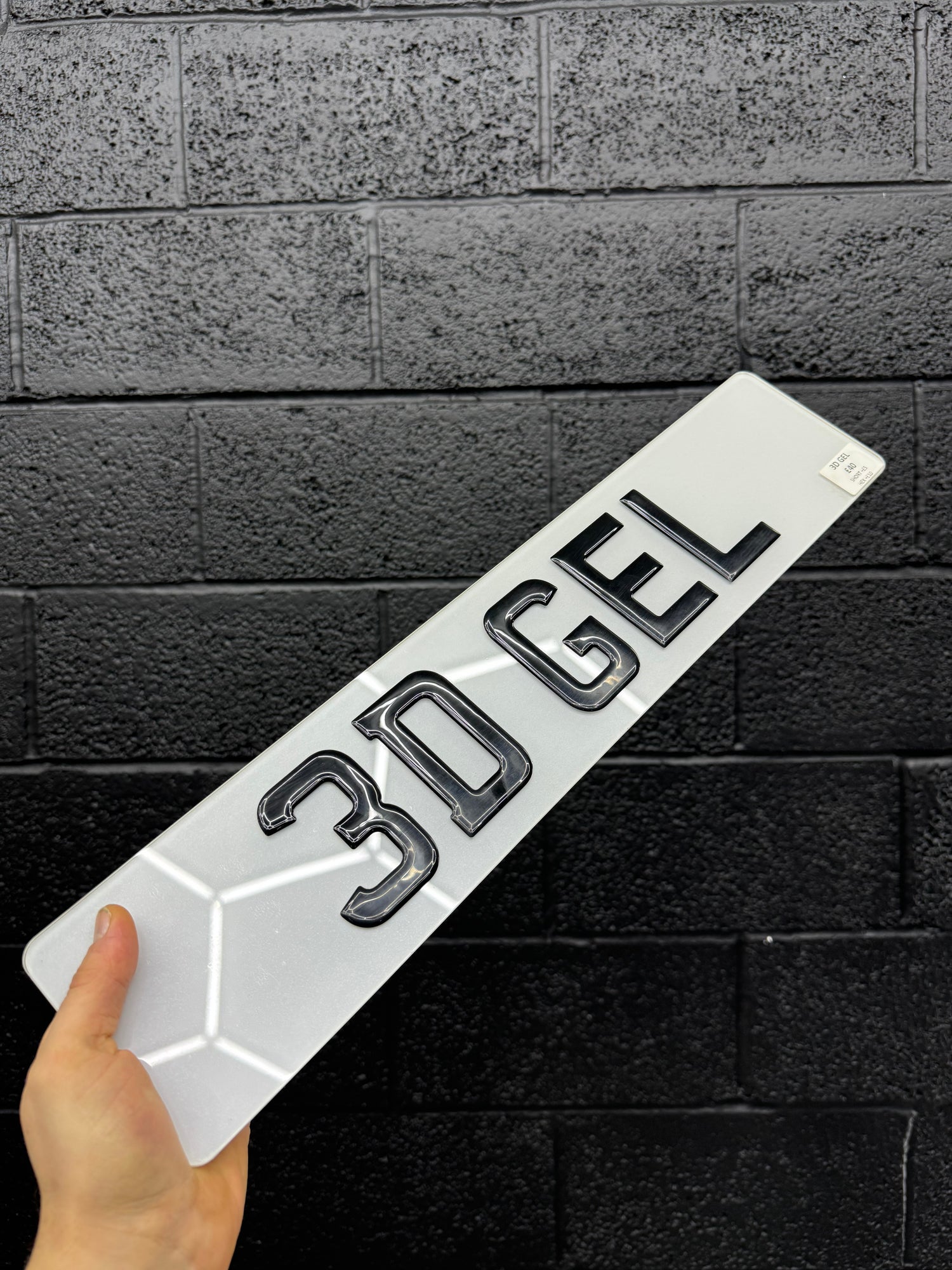 3D GEL number plates