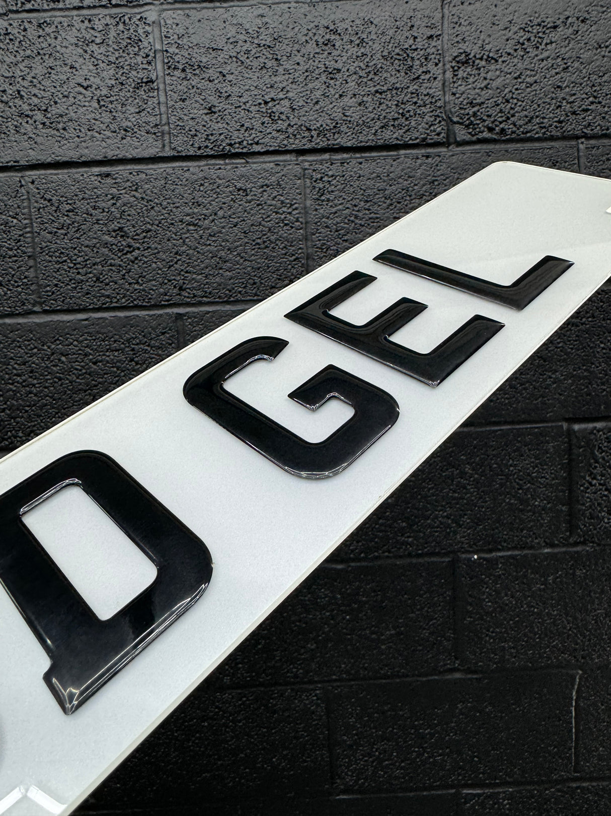 3D GEL number plates