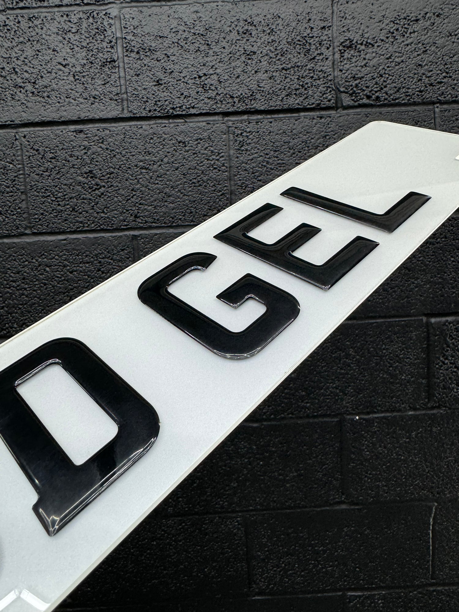 3D GEL number plates