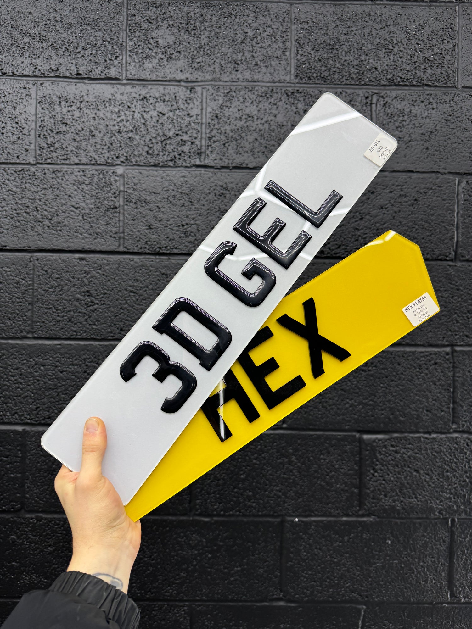 3D GEL number plates