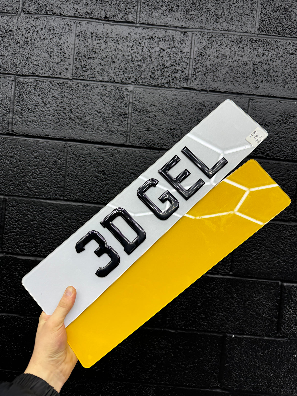 3D GEL number plates
