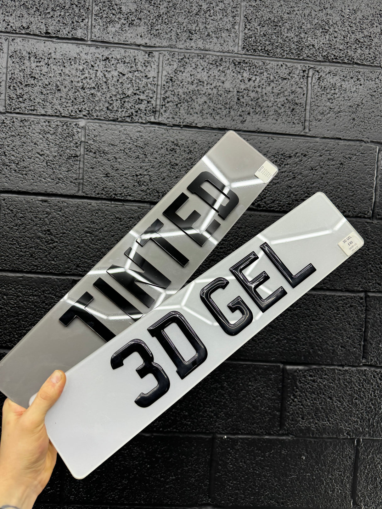 3D GEL number plates