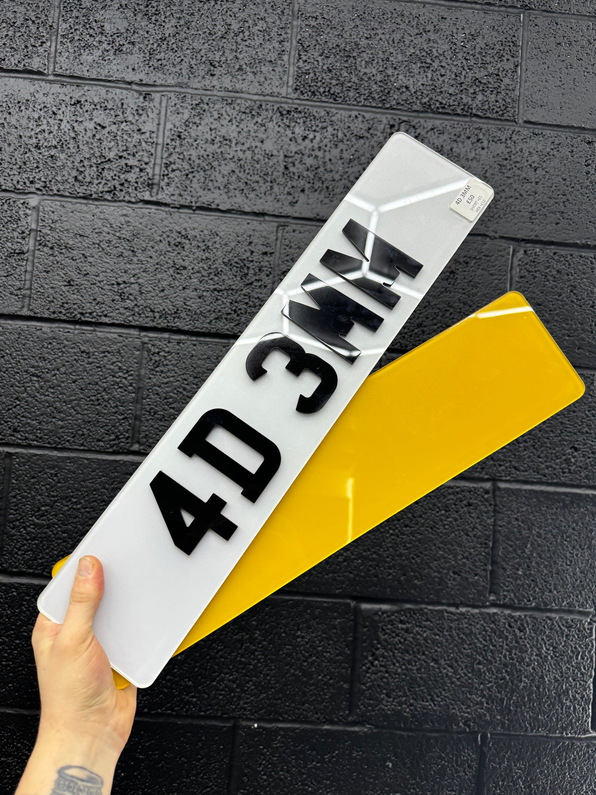 4D 3mm number plates