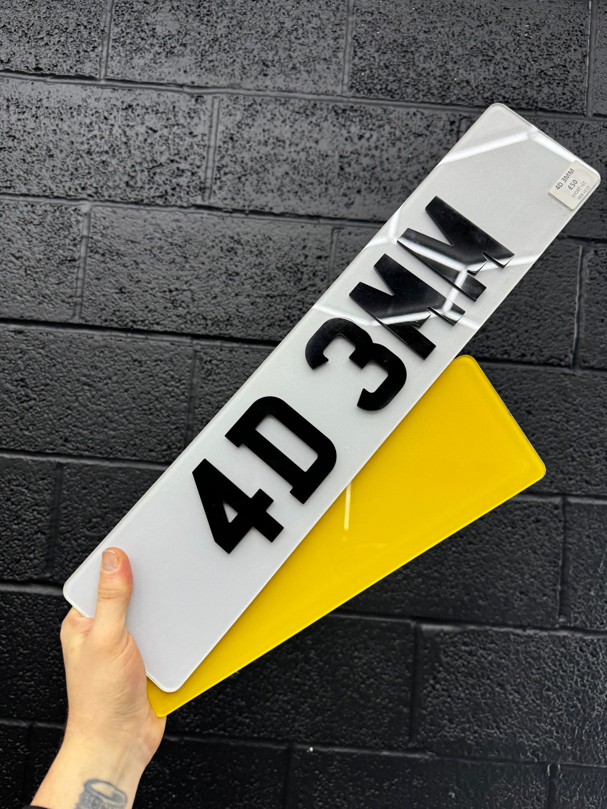 4D 3mm number plates