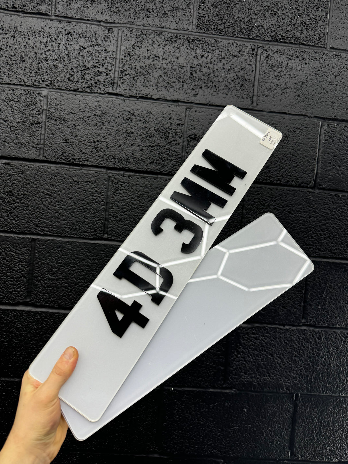 4D 3mm number plates