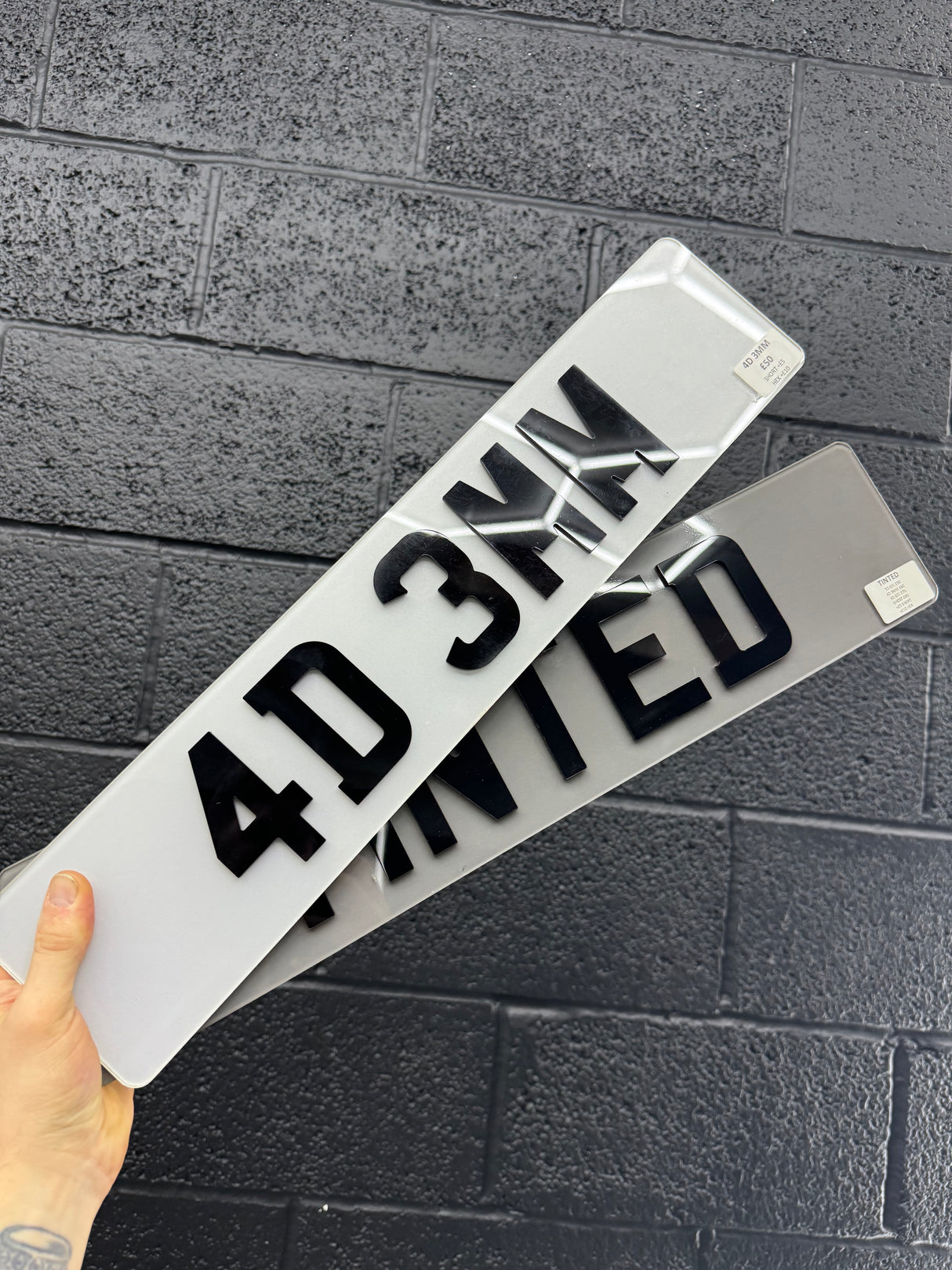4D 3mm number plates
