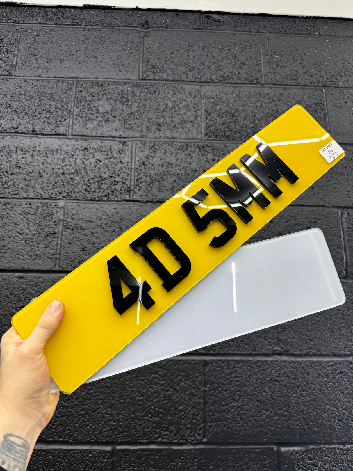 4D 5mm Number plates