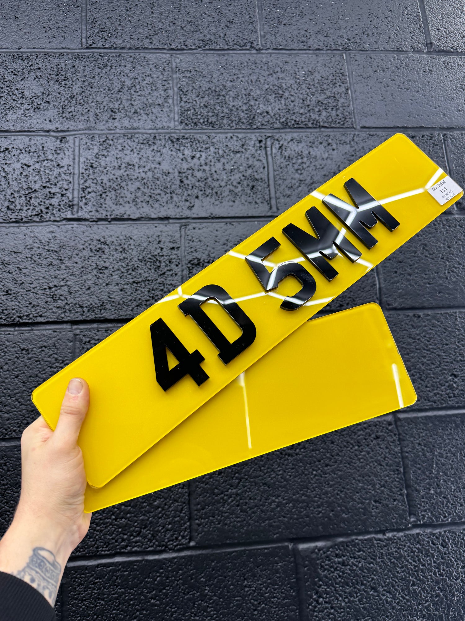 4D 5mm Number plates