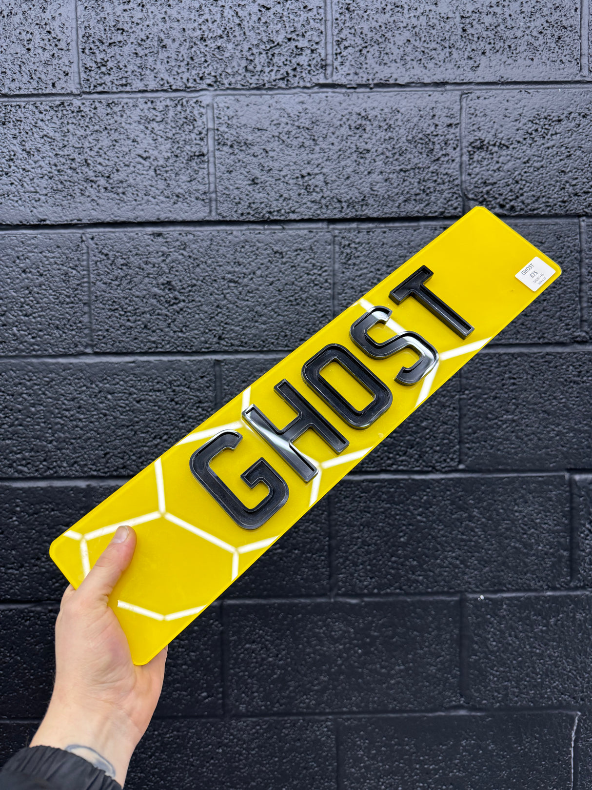 4D Ghost Gloss number plate