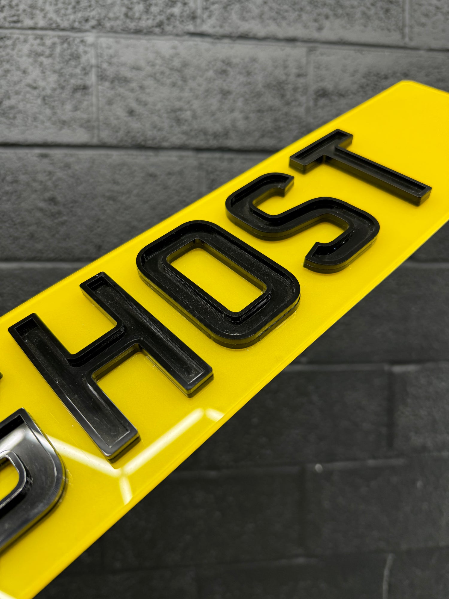 4D Ghost Gloss number plate