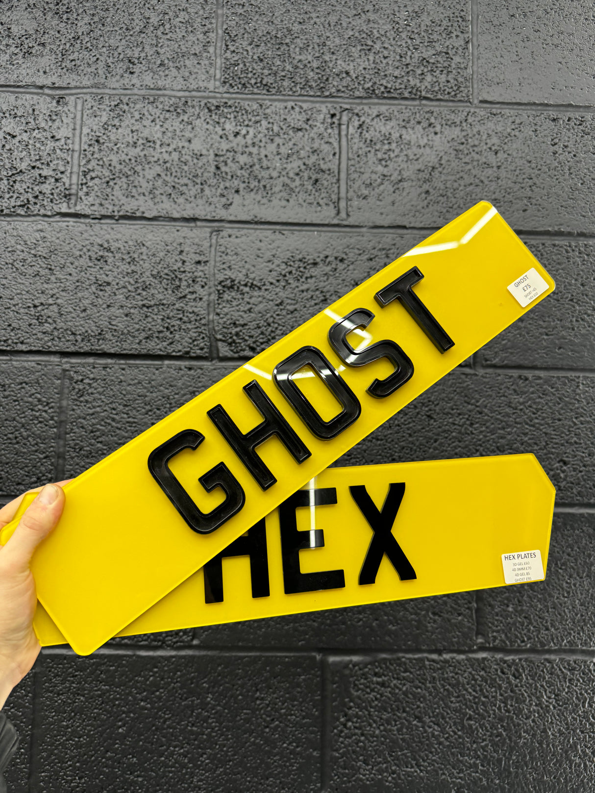 4D Ghost Gloss number plate