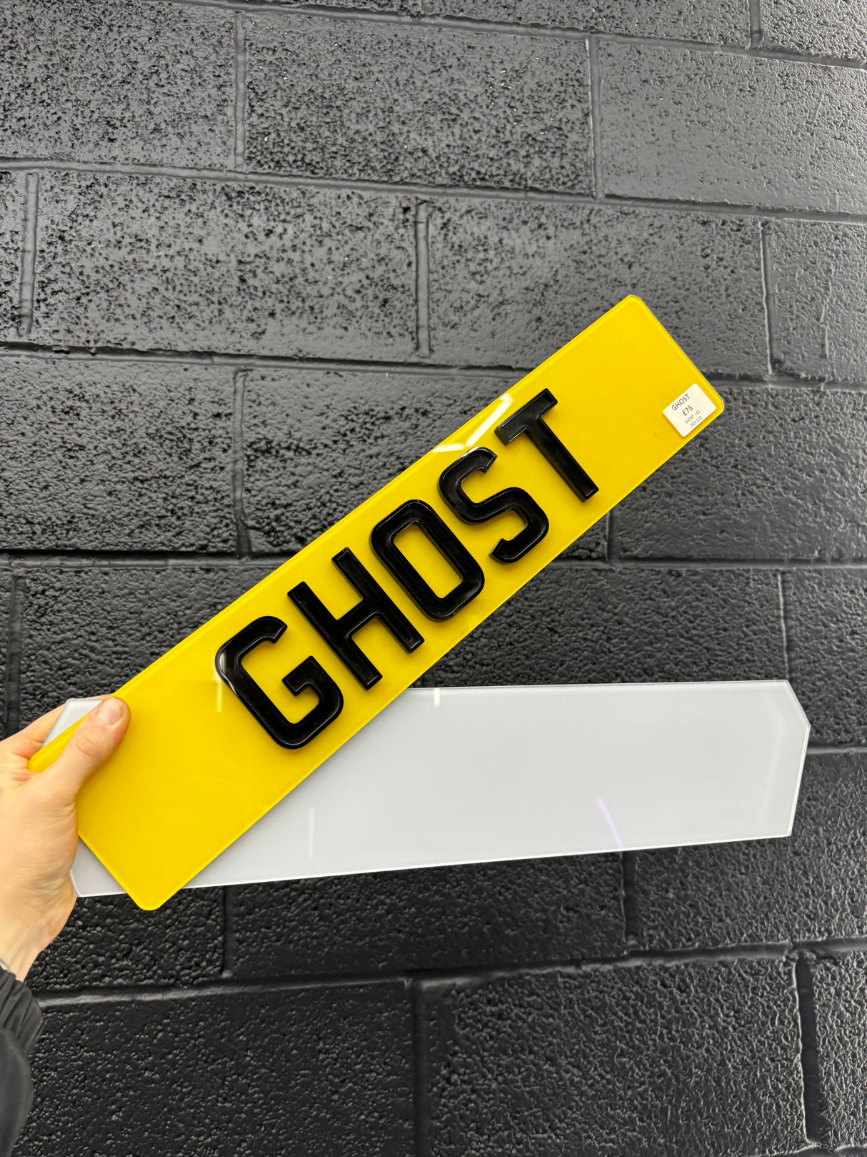 4D Ghost Gloss number plate