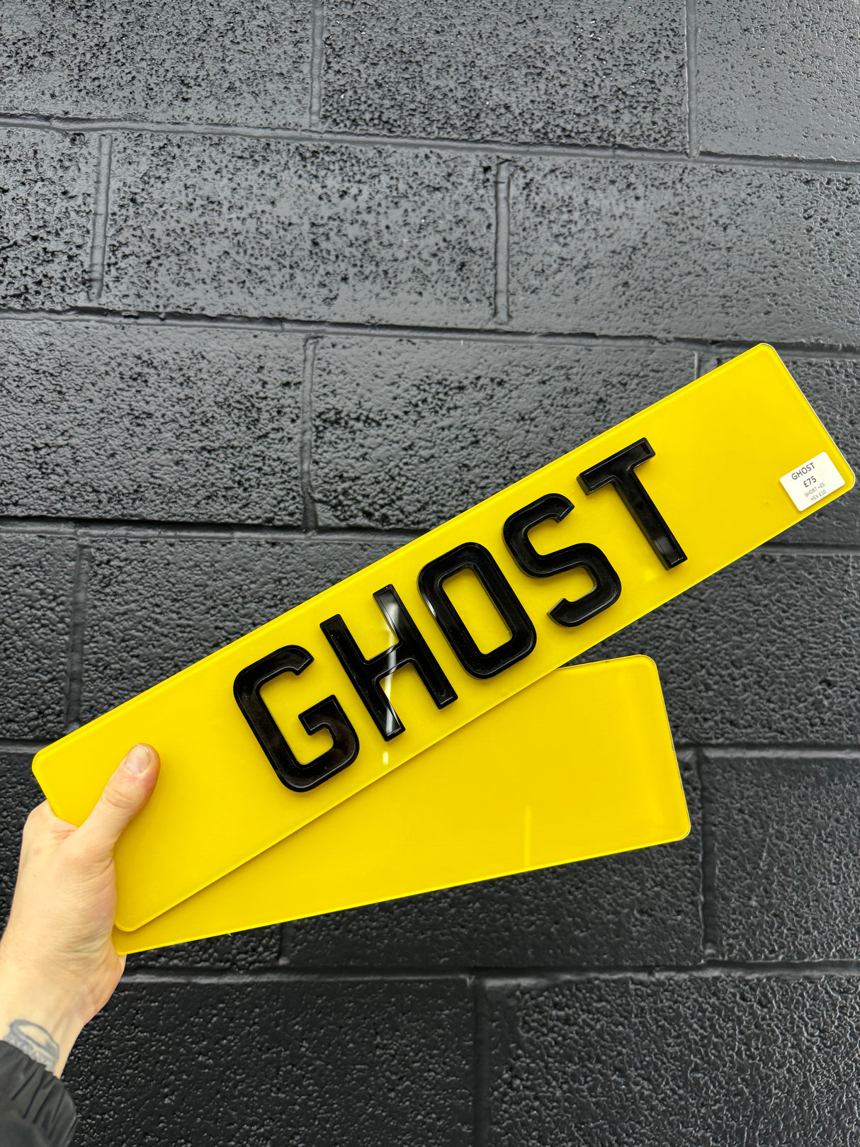4D Ghost Gloss number plate