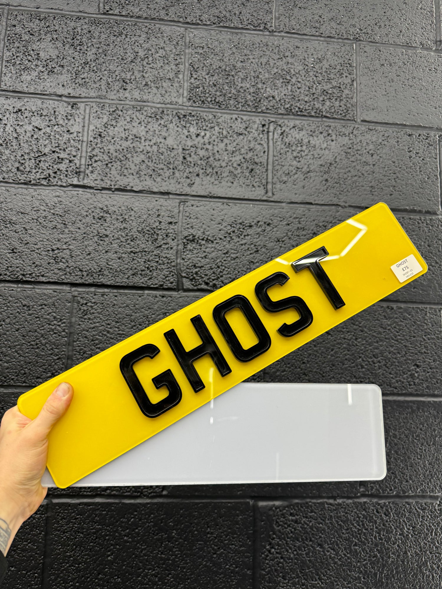 4D Ghost Gloss number plate
