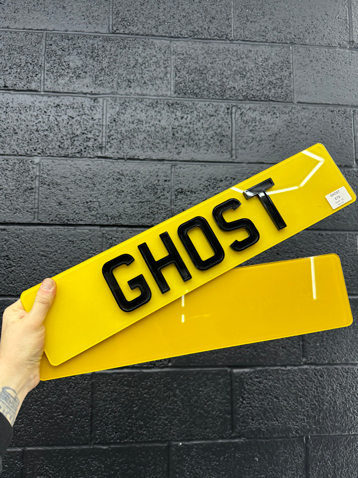 4D Ghost Gloss number plate
