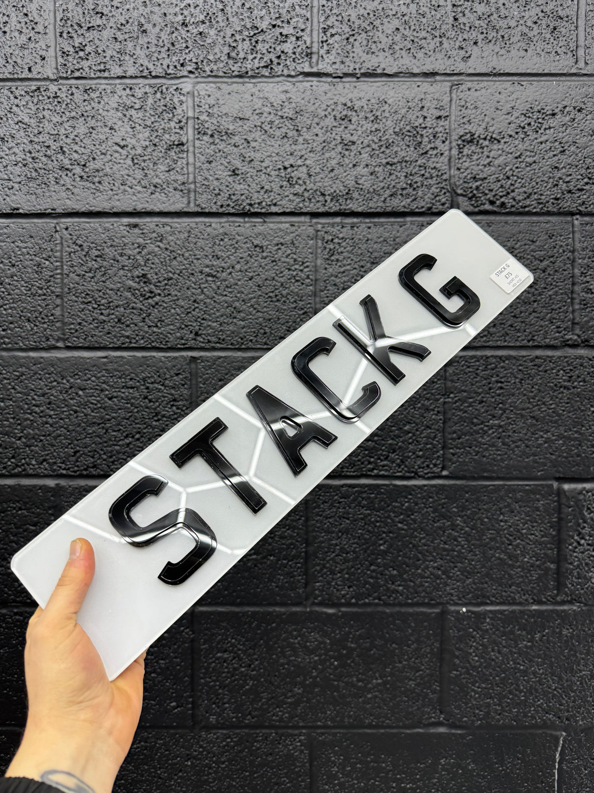 4D Stacked Gloss number plates