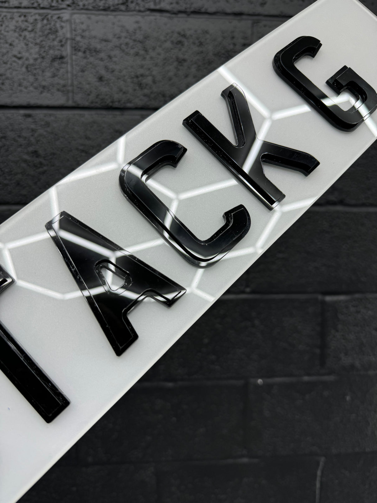 4D Stacked Gloss number plates