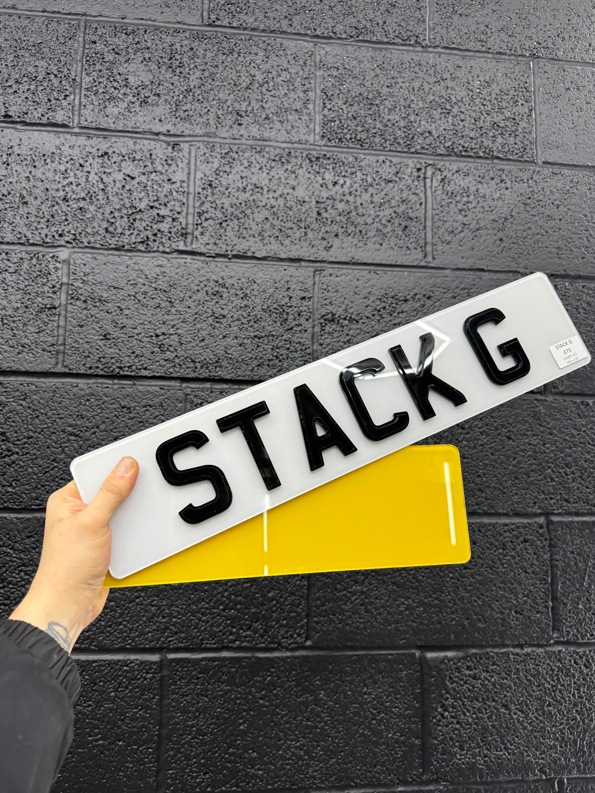 4D Stacked Gloss number plates