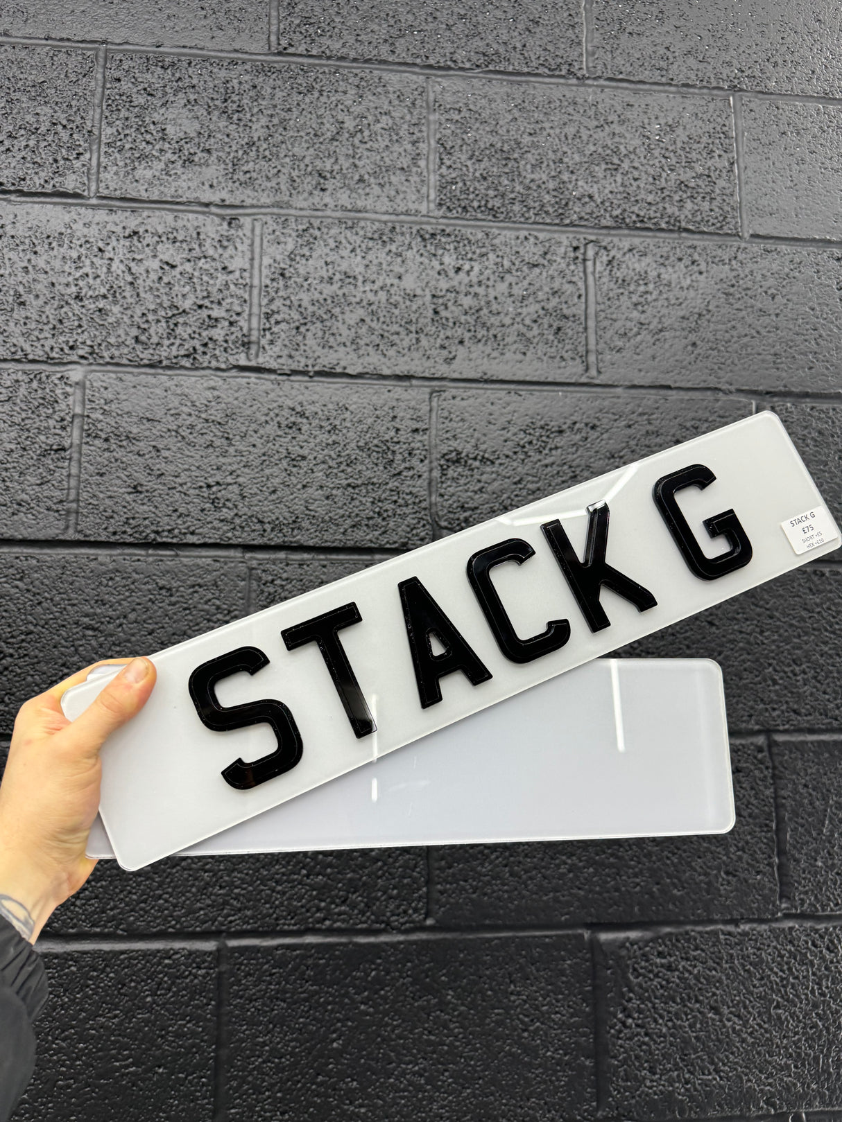 4D Stacked Gloss number plates