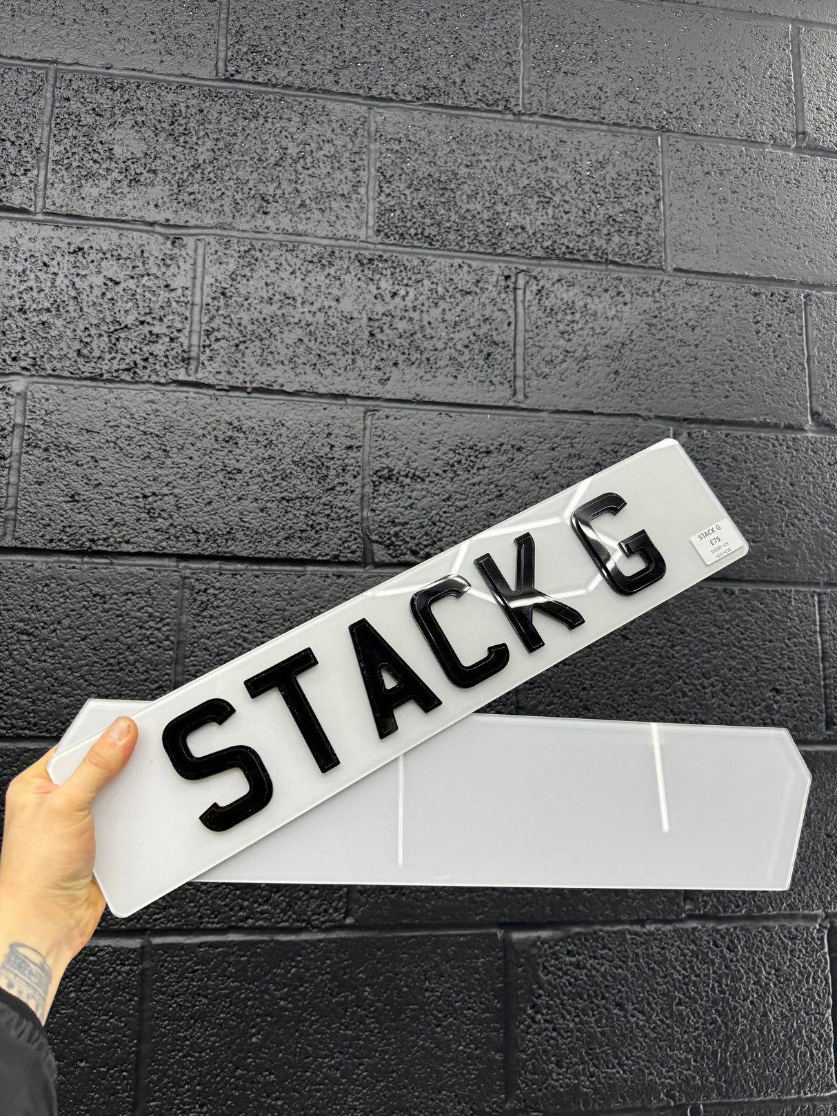 4D Stacked Gloss number plates