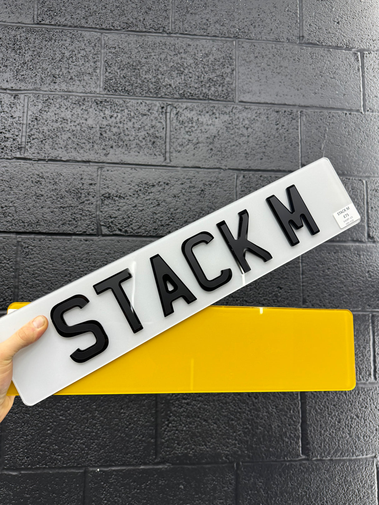 4D Stacked Matte number plates