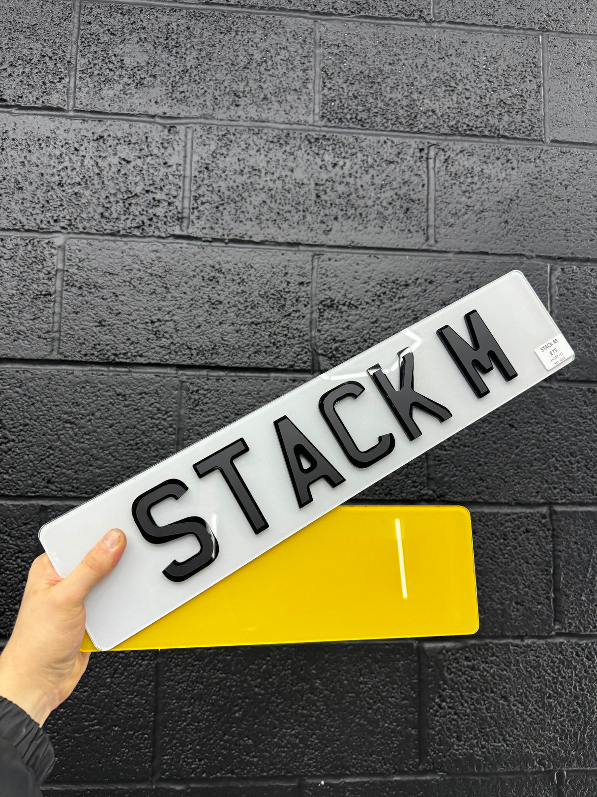 4D Stacked Matte number plates