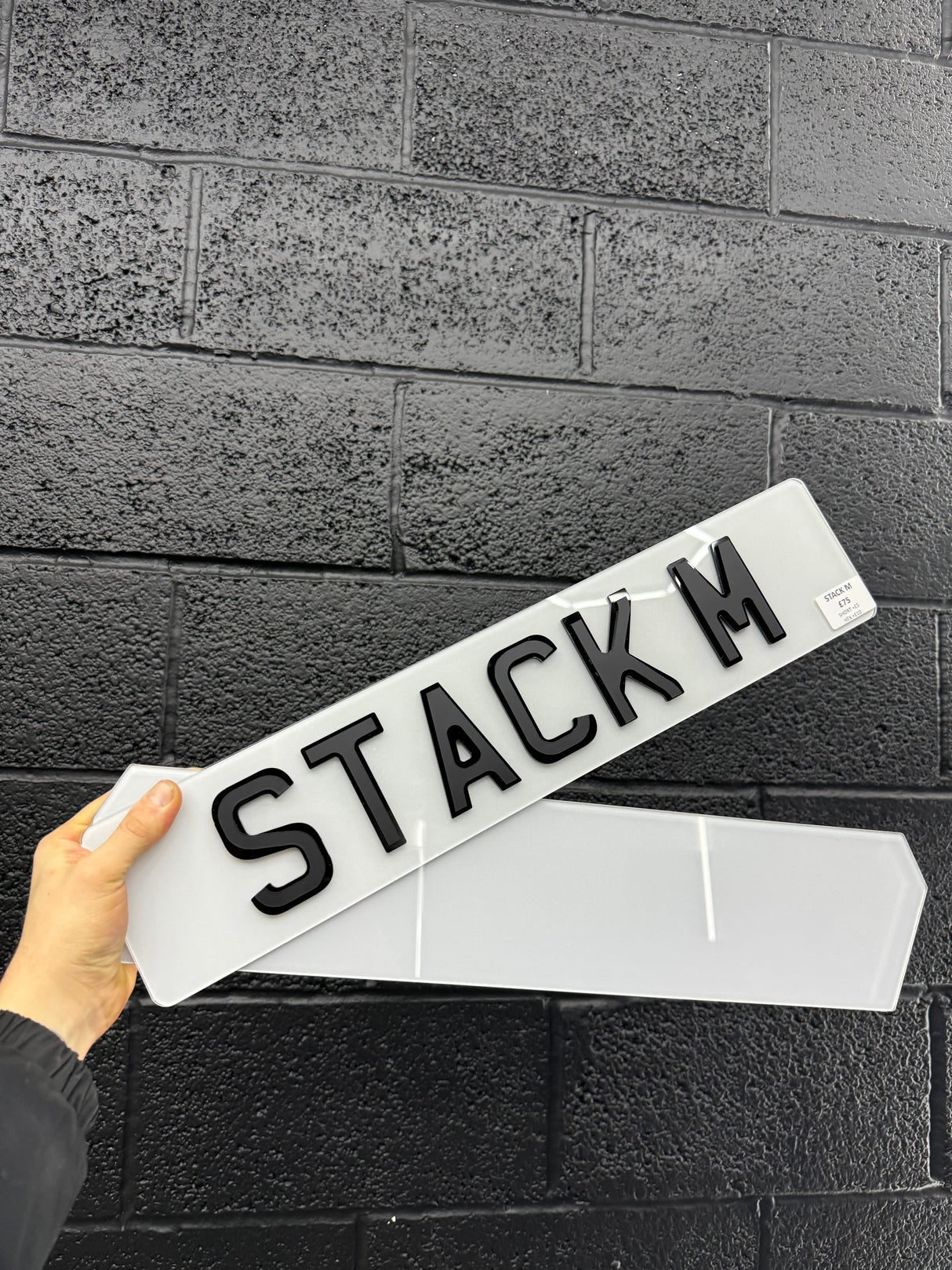 4D Stacked Matte number plates