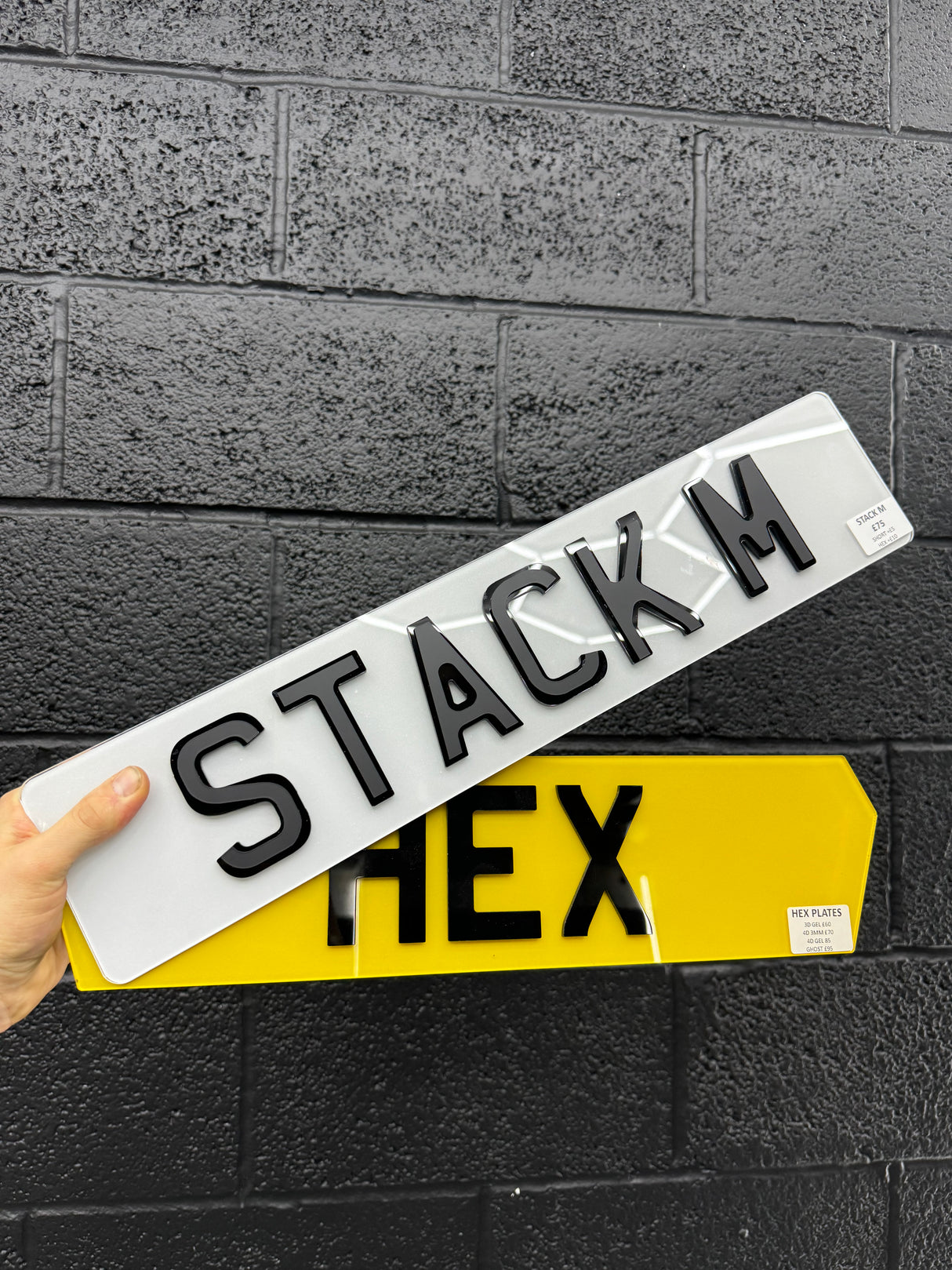 4D Stacked Matte number plates