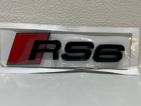 Audi rear badges - Gloss Black, RS6 image