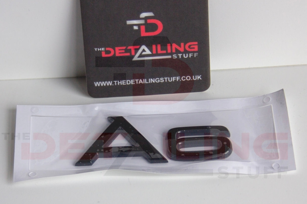 Audi rear badges - Gloss Black, A6 image