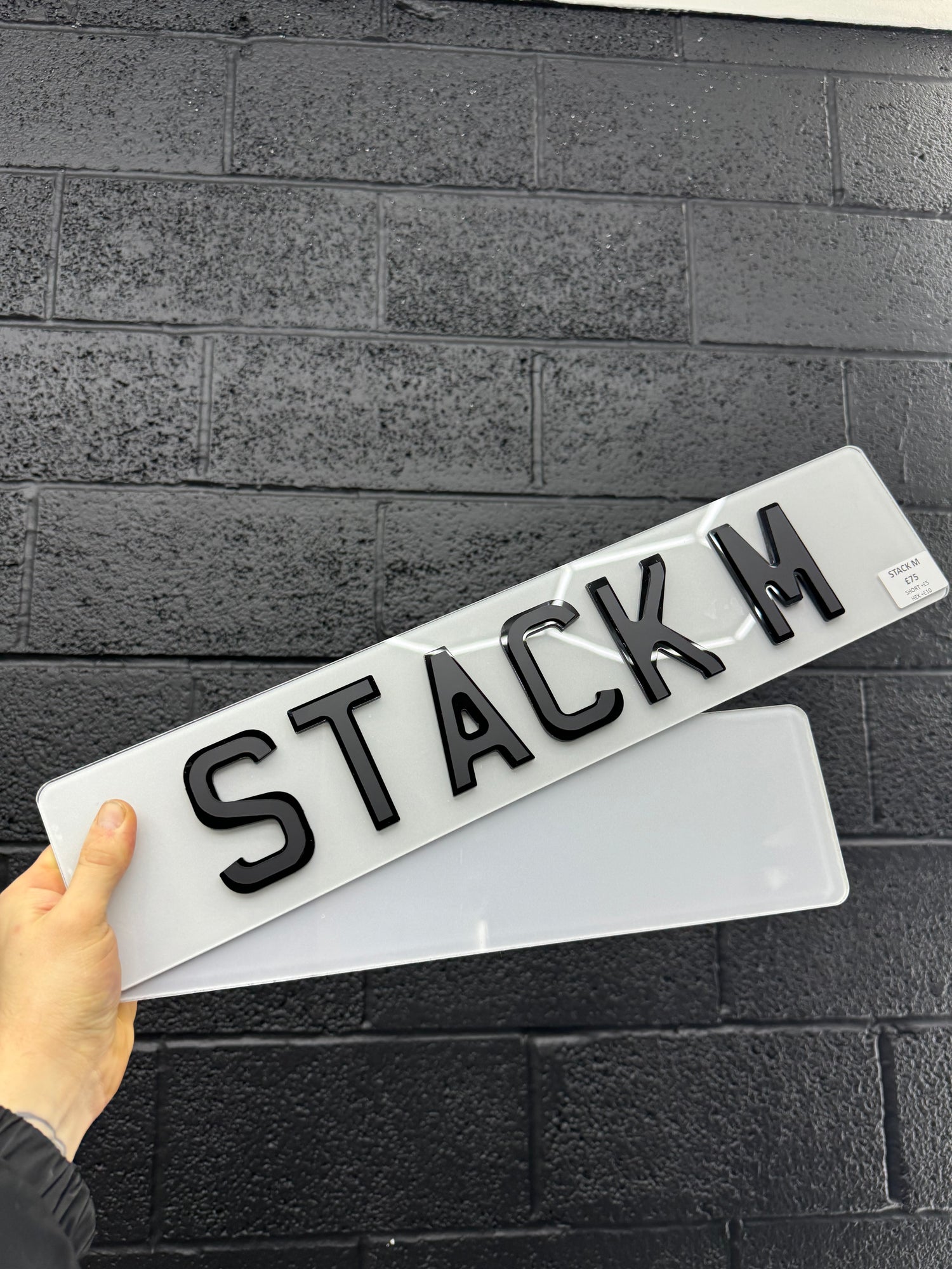 4D Stacked Matte number plates