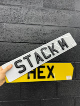 4D Stacked Matte number plates