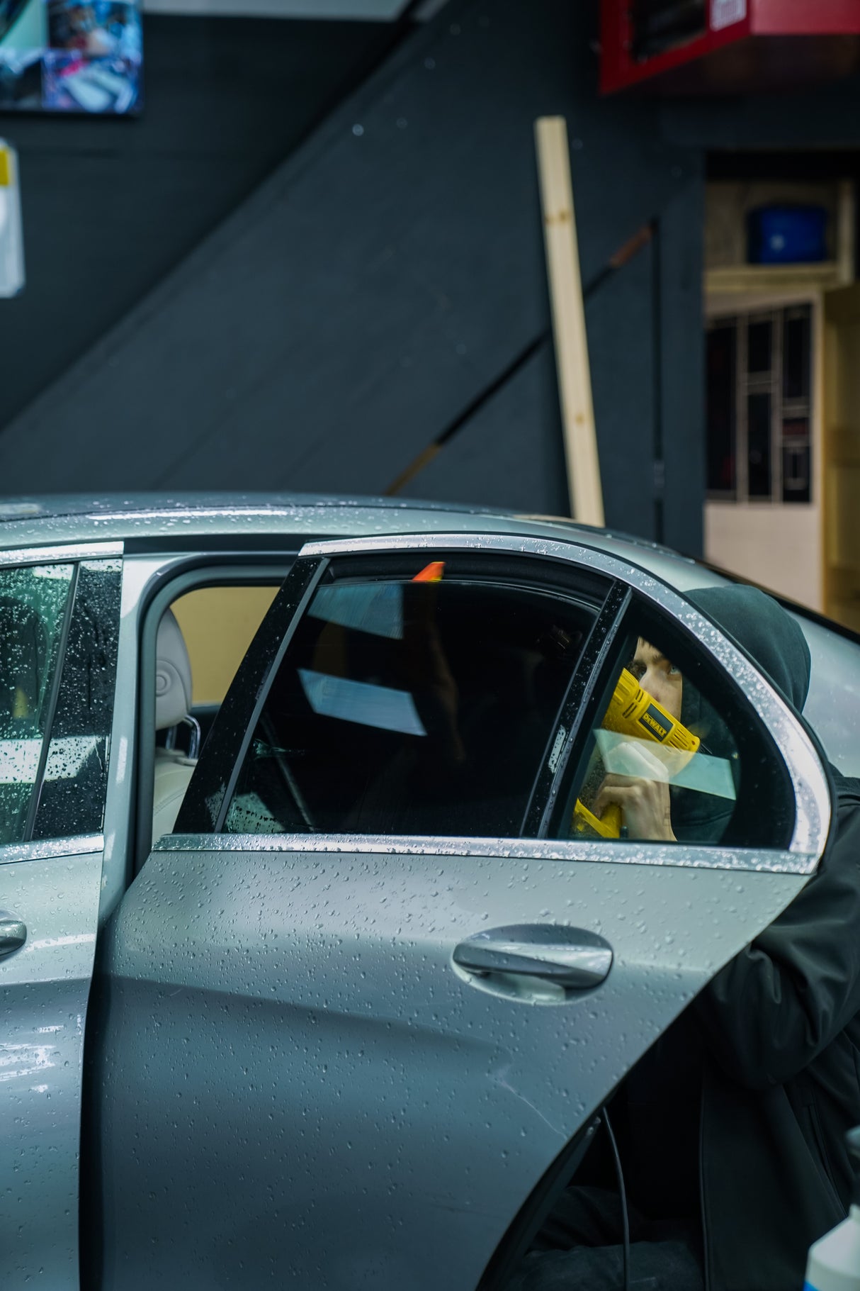 Saloon window tinting